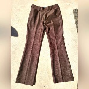 Vintage polyester flare western pants 70s
